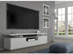 Nidchicshop Universal Low TV Stand 180x42x51cm Hi-Fi Cabinet, Matte White, Freestanding 28036CFWG