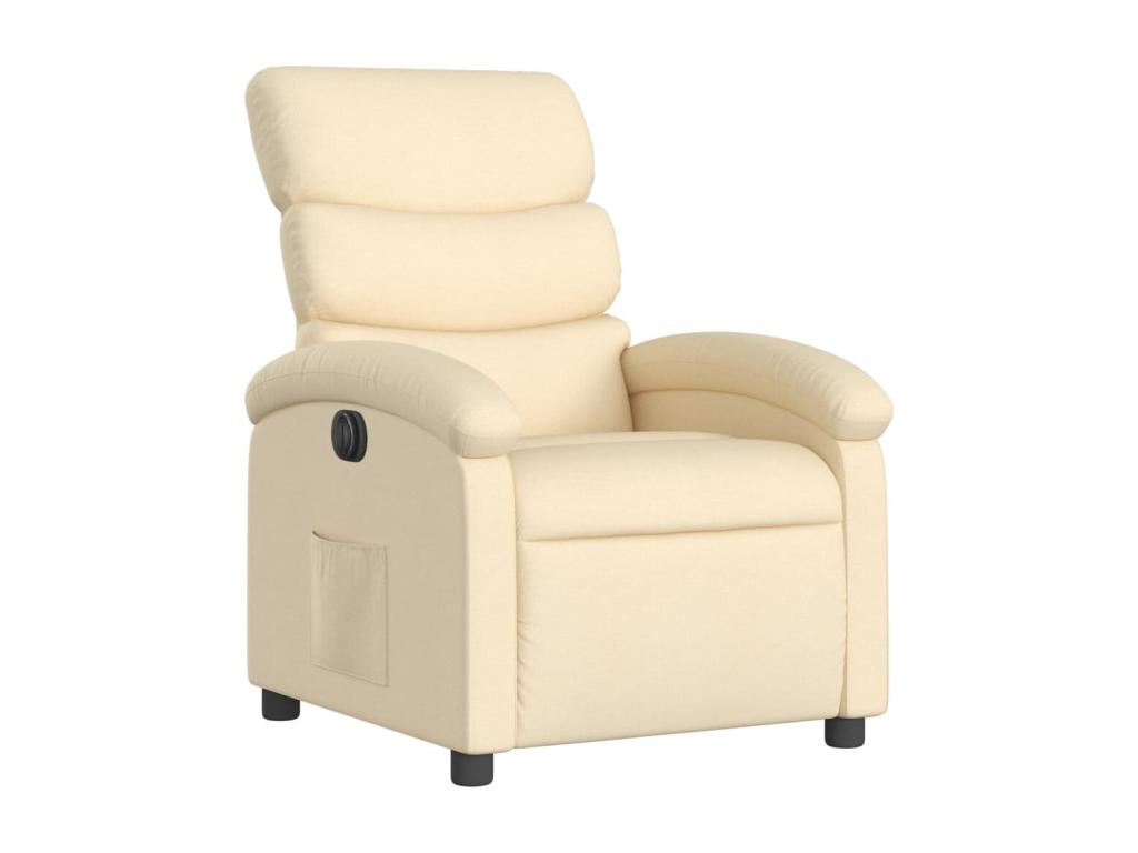 Electric Recliner Chair Cream Fabric 08130VVVK