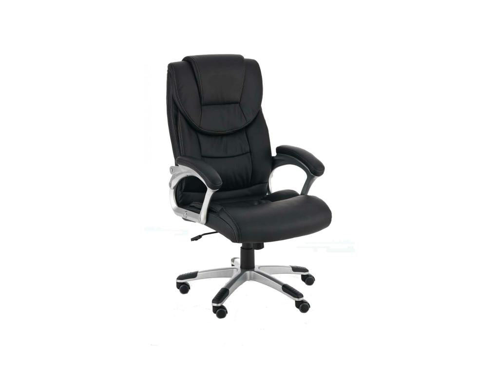 Office chair - Faux leather / Plastic - Black - Nidchicshop 53530LXKI