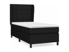 Nidchicshop bed base with mattress, black, 90x190 cm, fabric, 52888JRNF