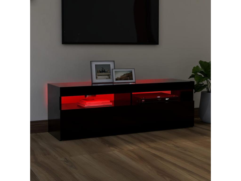 TV stand with Nidchicshopères LED lights, black, 120x35x40 cm, 34375TIUO