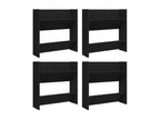 4-Piece Wall-Mounted Shoe Cabinets, Black, 60x18x60 cm, 63215KYEK