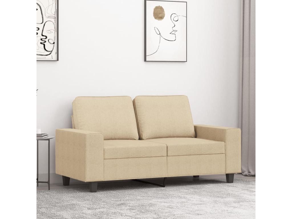 2-seater sofa, cream, 120 cm, fabric, 07827KLMQ