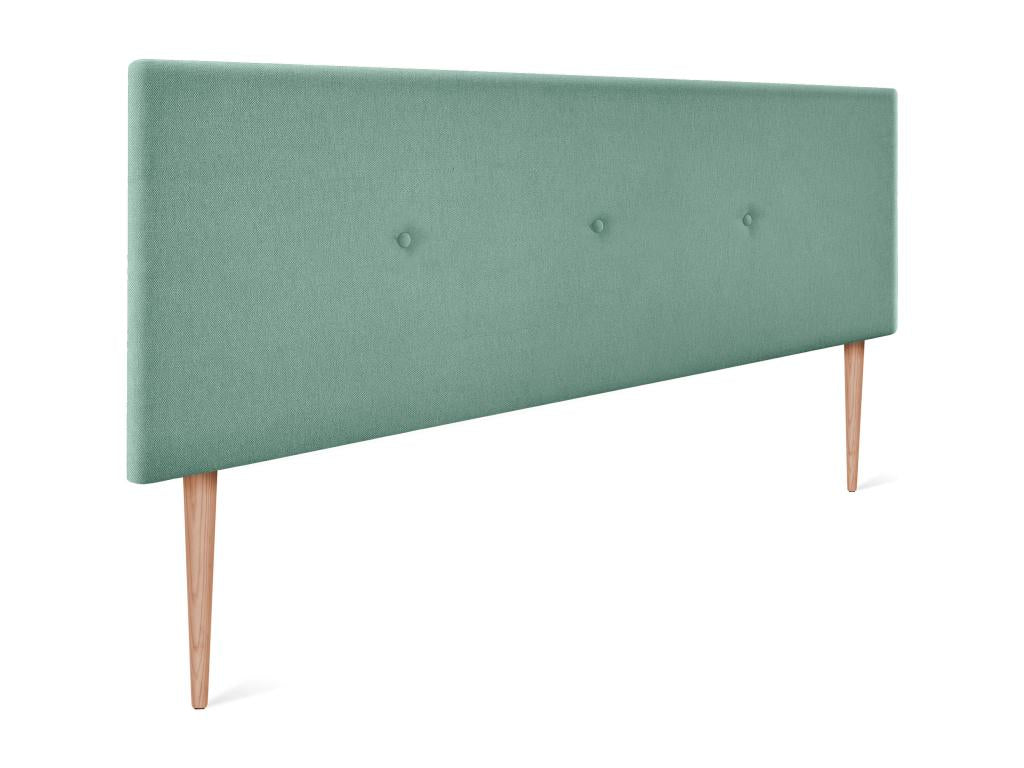 Nidchicshop Smooth Fabric Headboard with Buttons 135x105cm with Legs for 120/135cm Beds - Aqua Green 61195IBCA