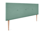 Nidchicshop Smooth Fabric Headboard with Buttons 135x105cm with Legs for 120/135cm Beds - Aqua Green 61195IBCA