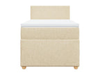 Nidchicshop bed base with mattress, Cream 100x200 cm, Fabric 04410WFGG