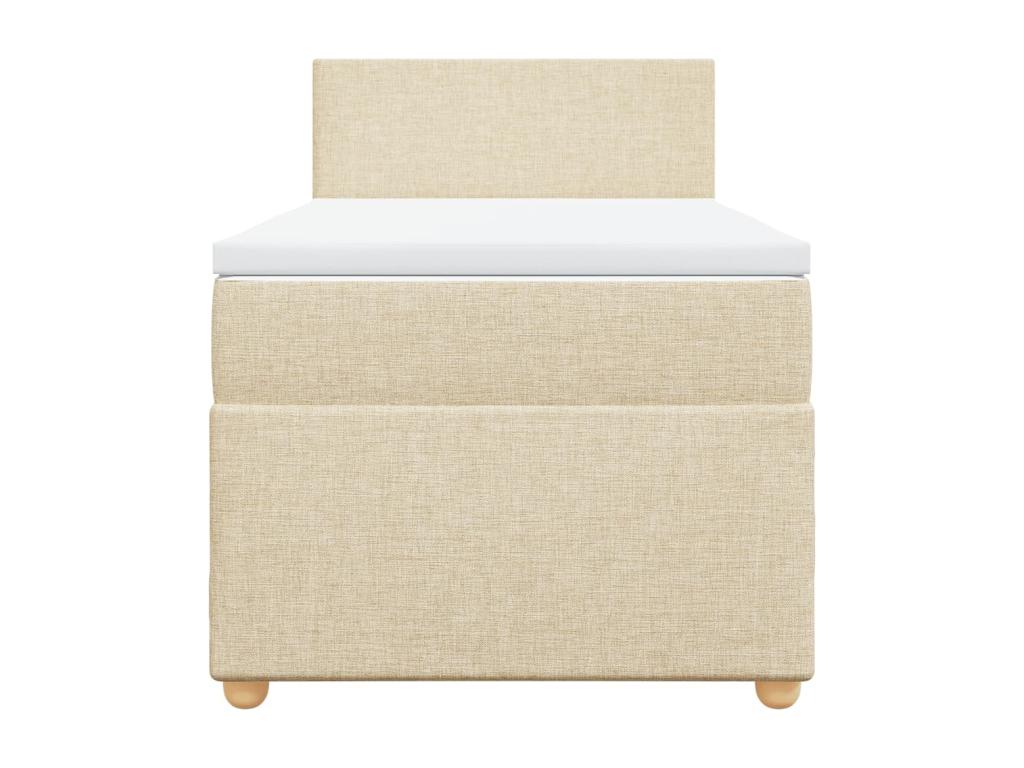 Nidchicshop bed base with mattress, Cream 100x200 cm, Fabric 04410WFGG
