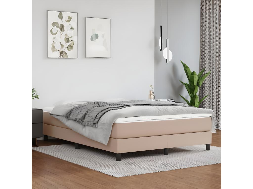 Nidchicshop bed base with Cappuccino mattress 140x200 38027OMZA