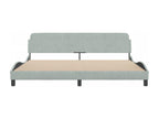 Bed frame with headboard, light grey, 200x200 cm, velvet, 31343ICVO