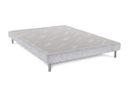 Nidchicshop grey decorative bed base, 15cm thick, legs included, 140x200cm, 07830DRZW