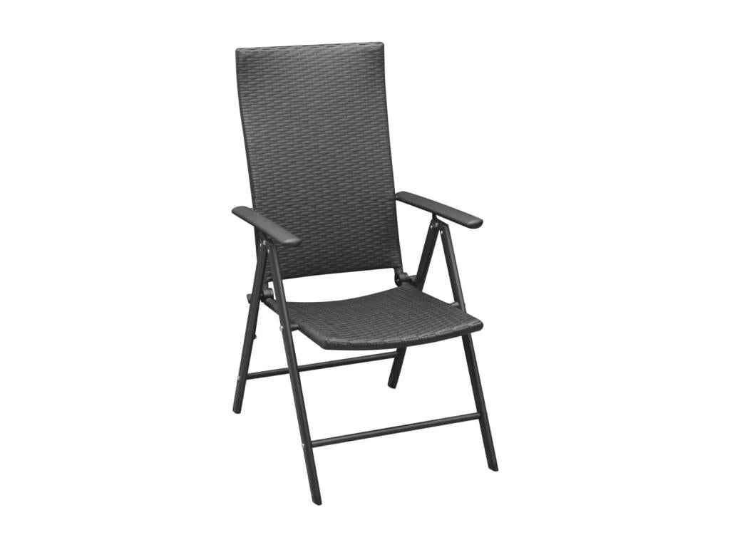 3-Piece Black Garden Dining Set 95455ORFK