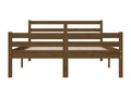Bed frame without mattress, honey brown, solid wood, 120x190 cm, 96585MFDF