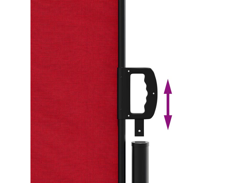 Red retractable side awning 220x600 cm 24410PSRY