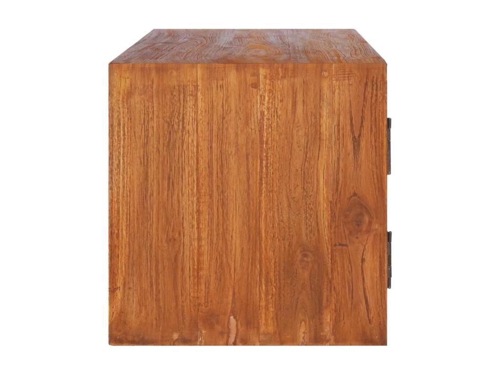 Wall-mounted TV unit 180x30x30 cm Solid teak wood 16648FYTB