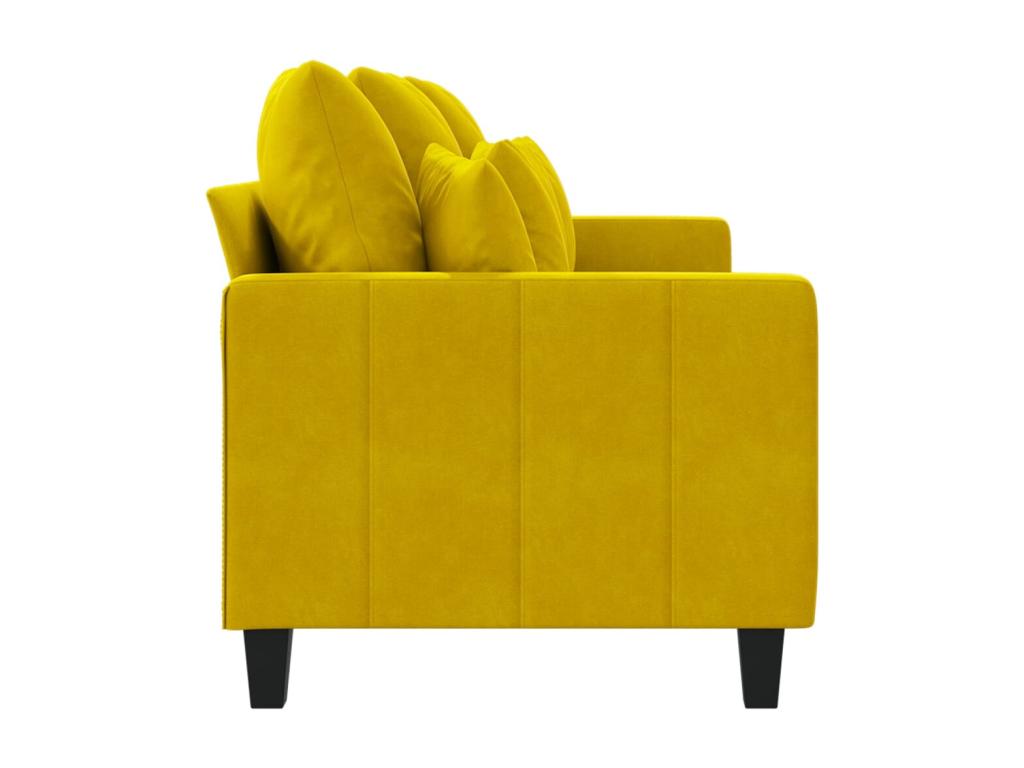 3-seater sofa, yellow, 180 cm, velvet, 66363GKME