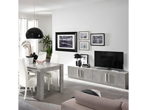Calmetop - Living Room Set with Marble Effect TV Stand and 160cm Table 57901TZRJ