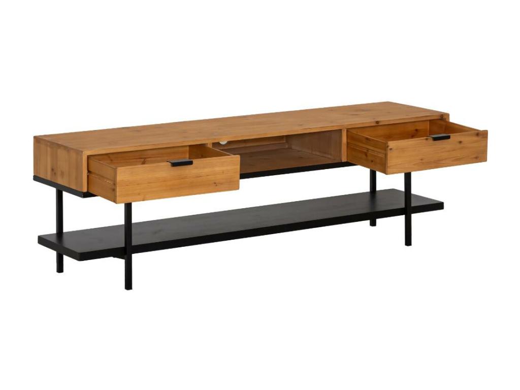 Calmetop 98328YMWO Fir Wood TV Stand