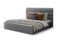 Calmetop grey fabric designer bed with storage - 4 sizes - 140x200 18891FFZS