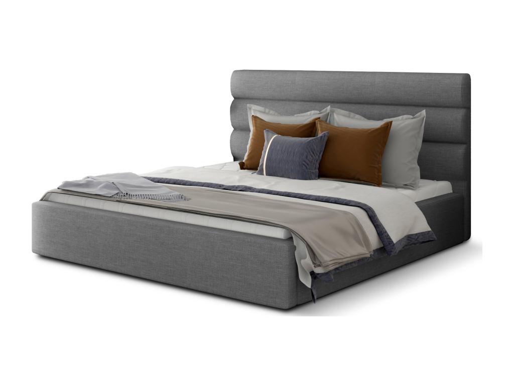 Calmetop grey fabric designer bed with storage - 4 sizes - 140x200 18891FFZS
