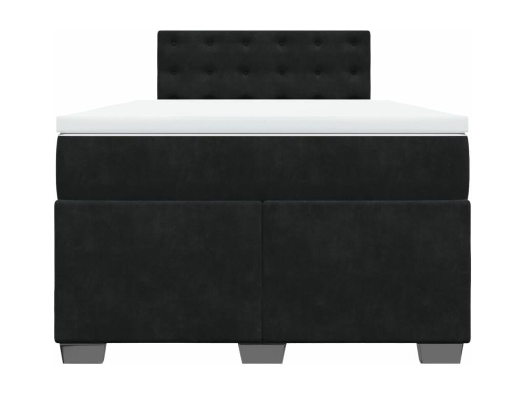 Nidchicshop bed base with black velvet mattress 120x190 cm 88320EVFA
