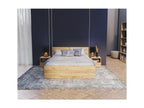 Paris 140x190 cm storage bed with Calmetop lift-up slatted base, Oak 74811ZTFZ