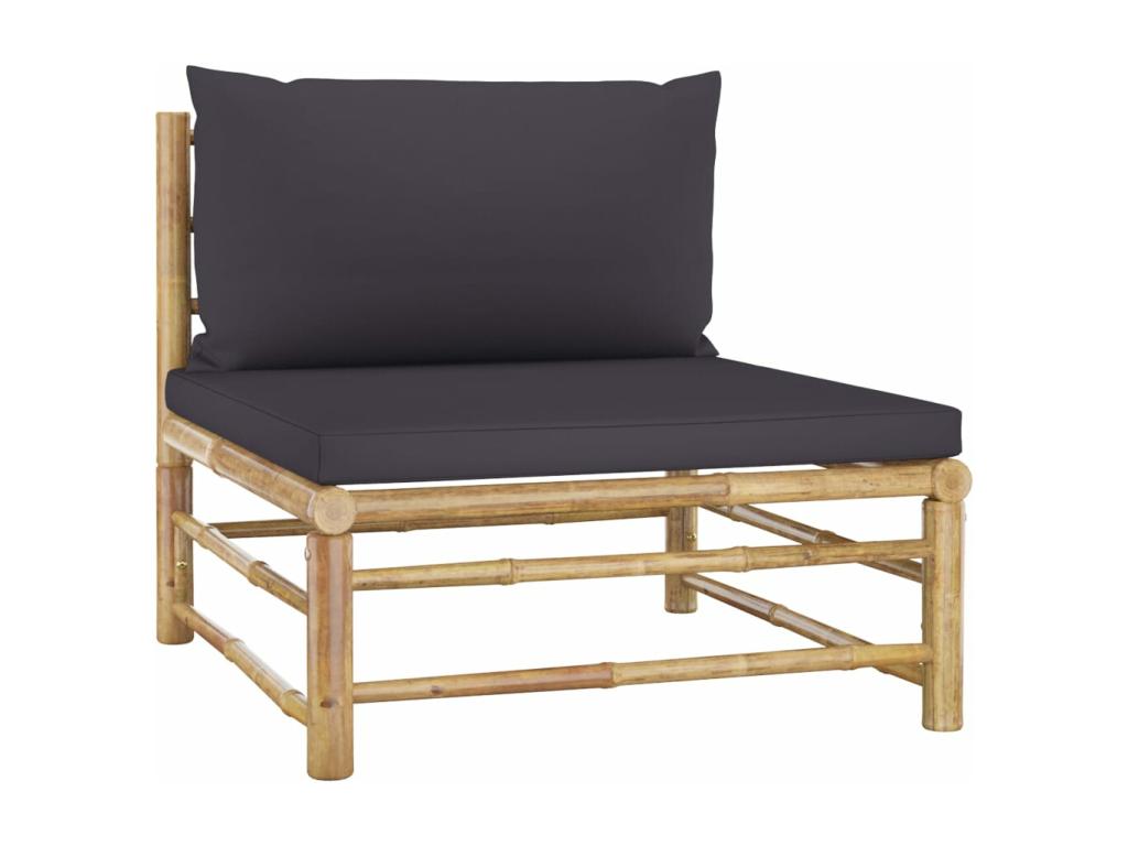 Calmetop 6-piece garden furniture set with dark grey cushions 36979OFTX