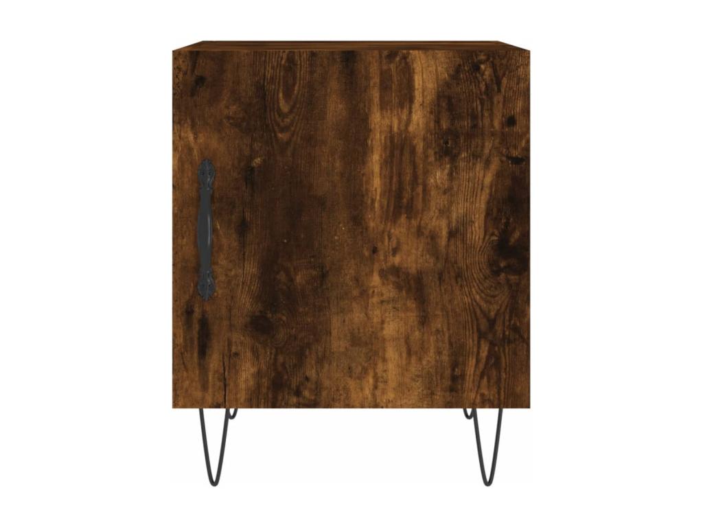 Smoked oak bedside table 40x40x50 cm engineered wood 78987EYGO