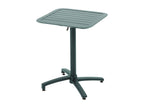 Tilting patio table 60x60 cm and 2 chairs, dark green 20922RKYJ