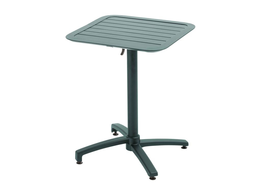 Tilting patio table 60x60 cm and 2 chairs, dark green 20922RKYJ