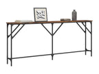 Smoked oak console table, 180x23x75 cm, engineered wood, 81931WMUJ