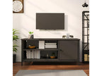 Black TV stand 100x40x45 cm engineered wood 88651QFTU