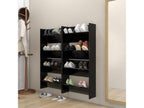 4-Piece Wall-Mounted Shoe Cabinets, Black, 60x18x60 cm, 63215KYEK