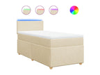 Nidchicshop bed base with mattress, Cream 100x200 cm, Fabric 04410WFGG