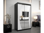 Nidchicshop Sliding Door Wardrobe 200/120/62 2 Doors Black/White 20365JUQD