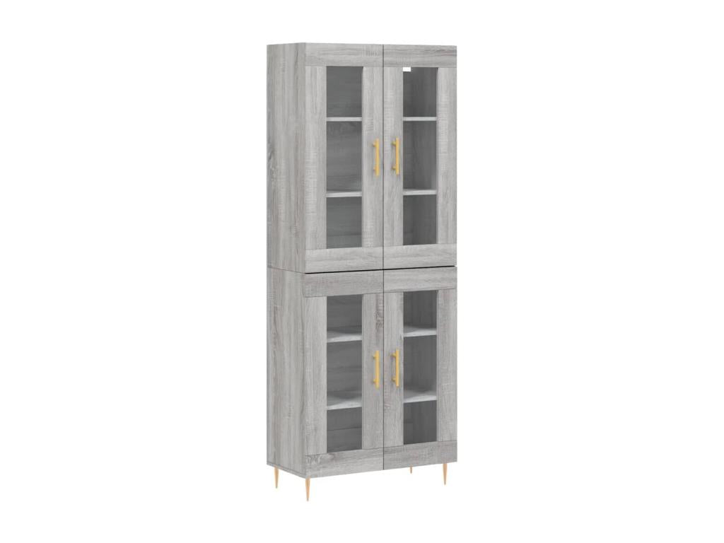 Nidchicshop tall sideboard, grey, 69.5x34x180 cm, engineered wood, 92881XWZY