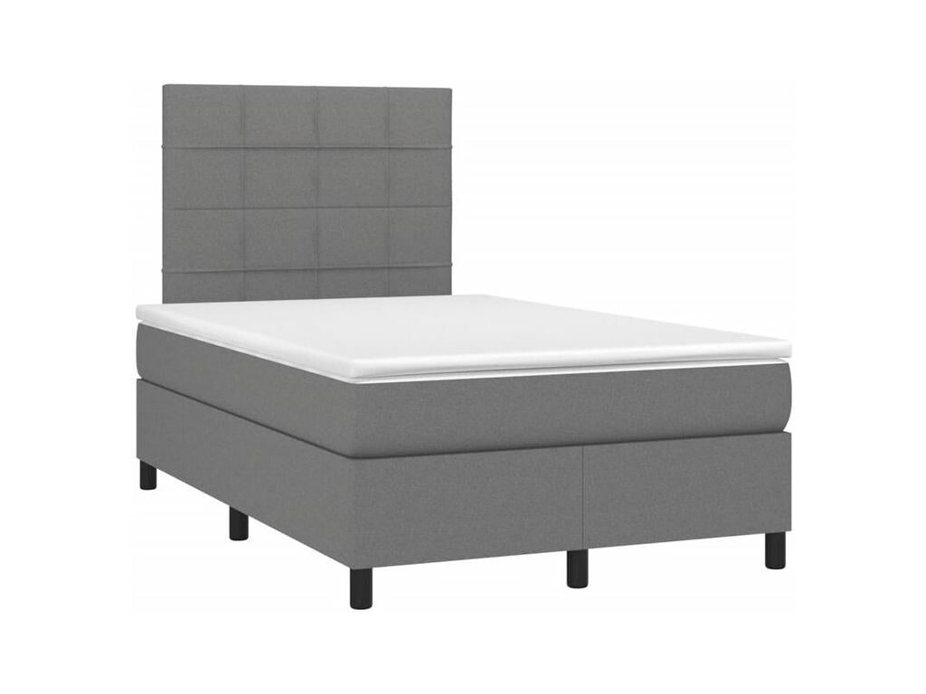 Calmetop bed base with mattress, dark grey, 120x200 cm, fabric, 87786CNSN