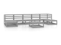 8-piece garden furniture set, solid pine wood, 20377RXEC