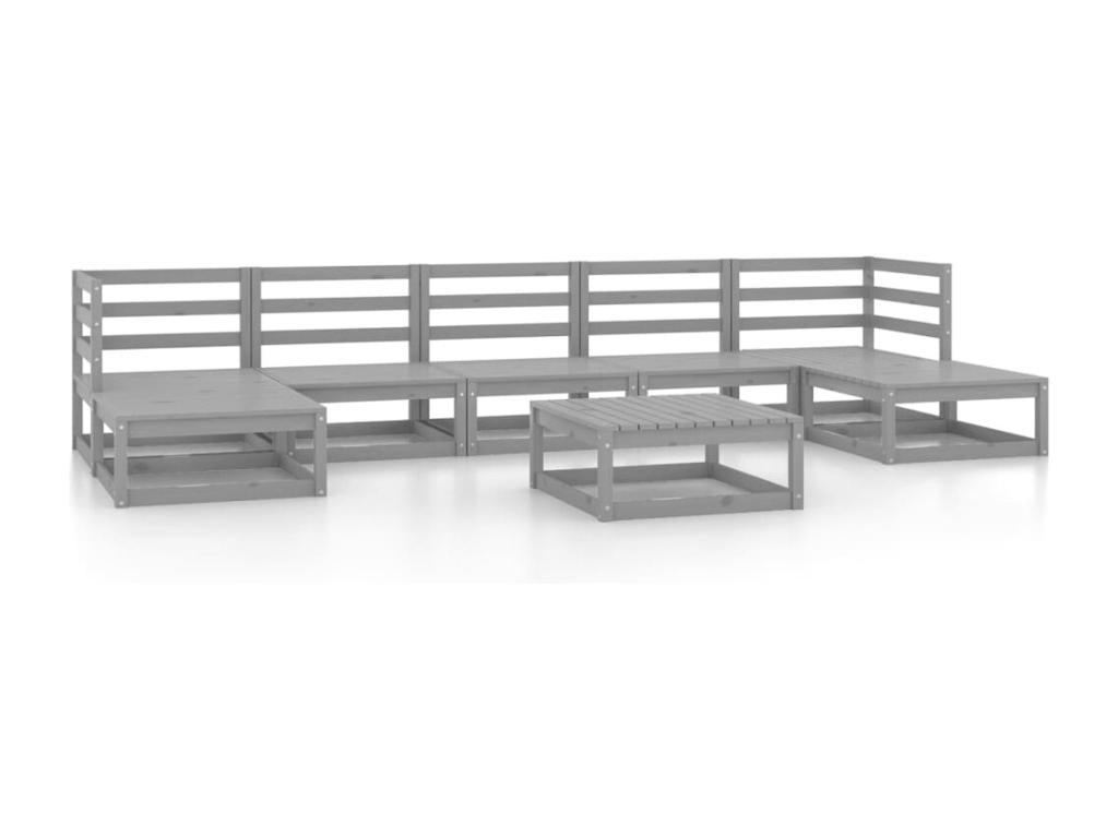 8-piece garden furniture set, solid pine wood, 20377RXEC