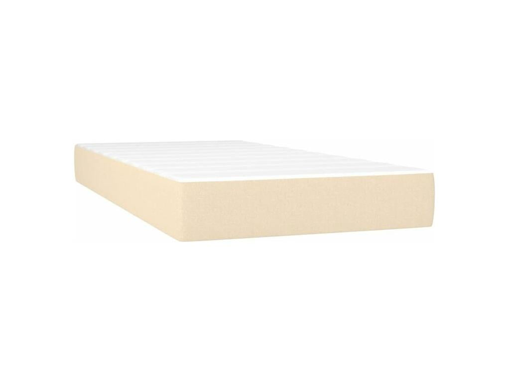 Calmetop bed base with LED mattress, Cream 90x200 Fabric 97685KNRW