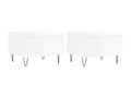 Coffee tables, 2 pcs, glossy white, 50x46x35cm, engineered wood, 08279UJXP