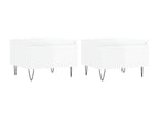 Coffee tables, 2 pcs, glossy white, 50x46x35cm, engineered wood, 08279UJXP