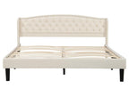 Adult bed, 180x200 cm, elegant upholstered bed - beige - Calmetop 84659CVOR