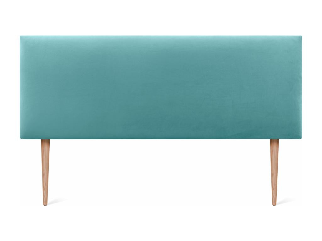Nidchicshop Smooth Velvet Headboard 160x115 with Bed Legs 150/160 - Turquoise 11187GCNZ