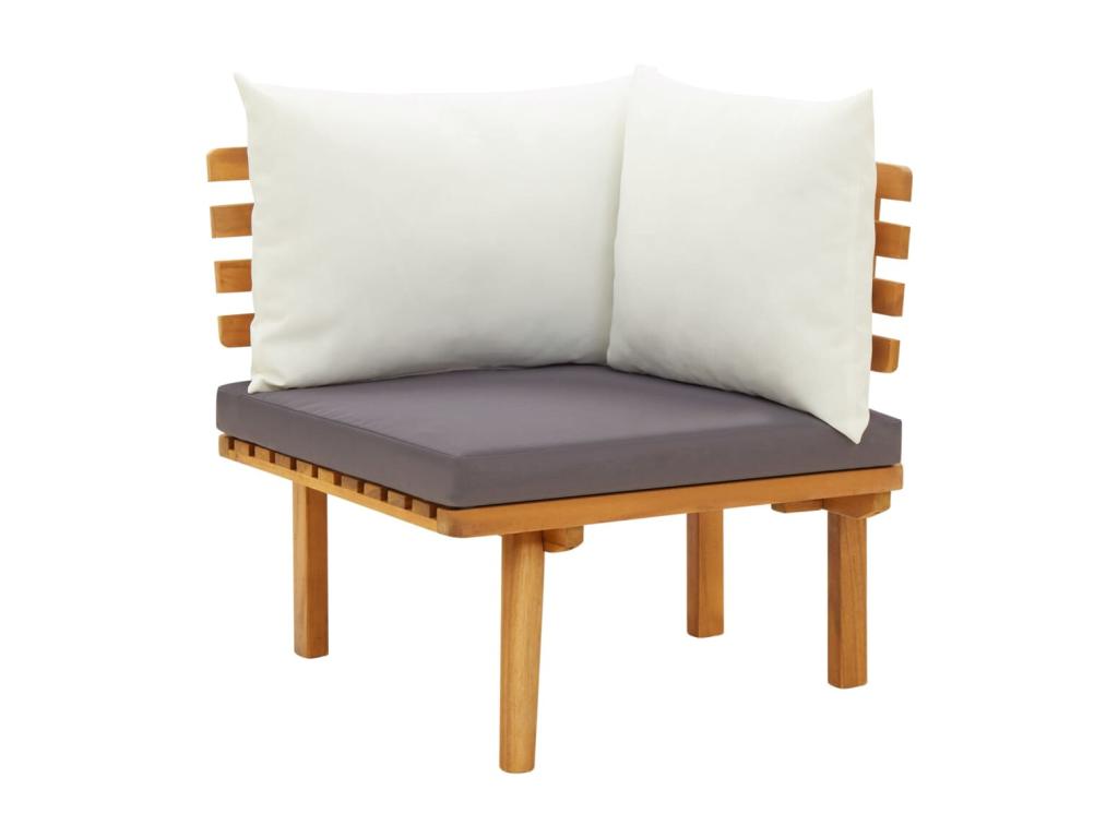 3-piece garden furniture set with cushions, solid Calmetop wood 07509ZBWW