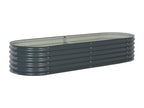 Raised garden bed 240x80x44 cm Galvanized steel Grey 10730QHPN