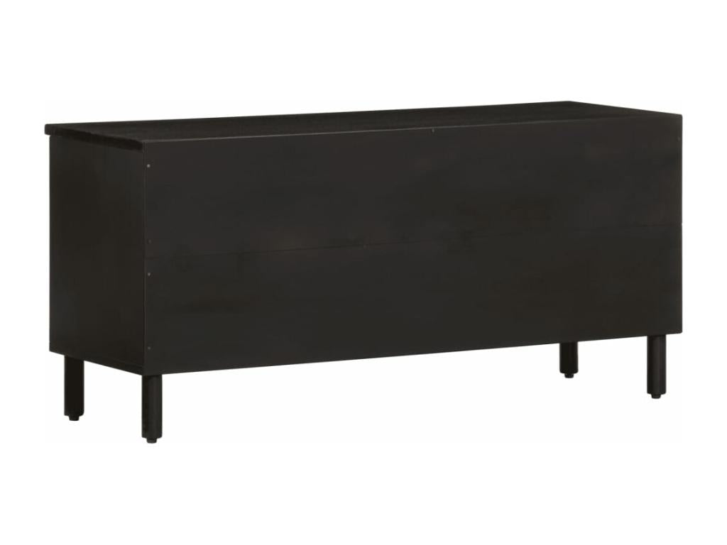 Black TV stand 100x33x46 cm solid mango wood 69688SDLE