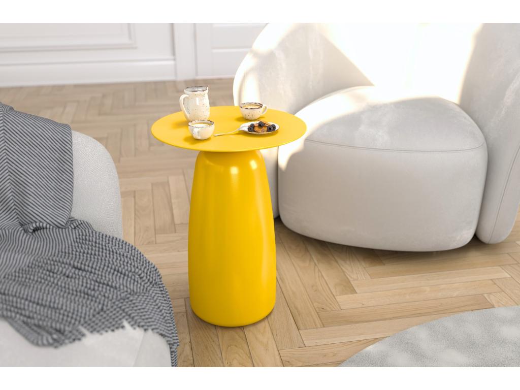 Calmetop Beech Wood Side Table/Nightstand, 44 cm High / Yellow 76606XZHB