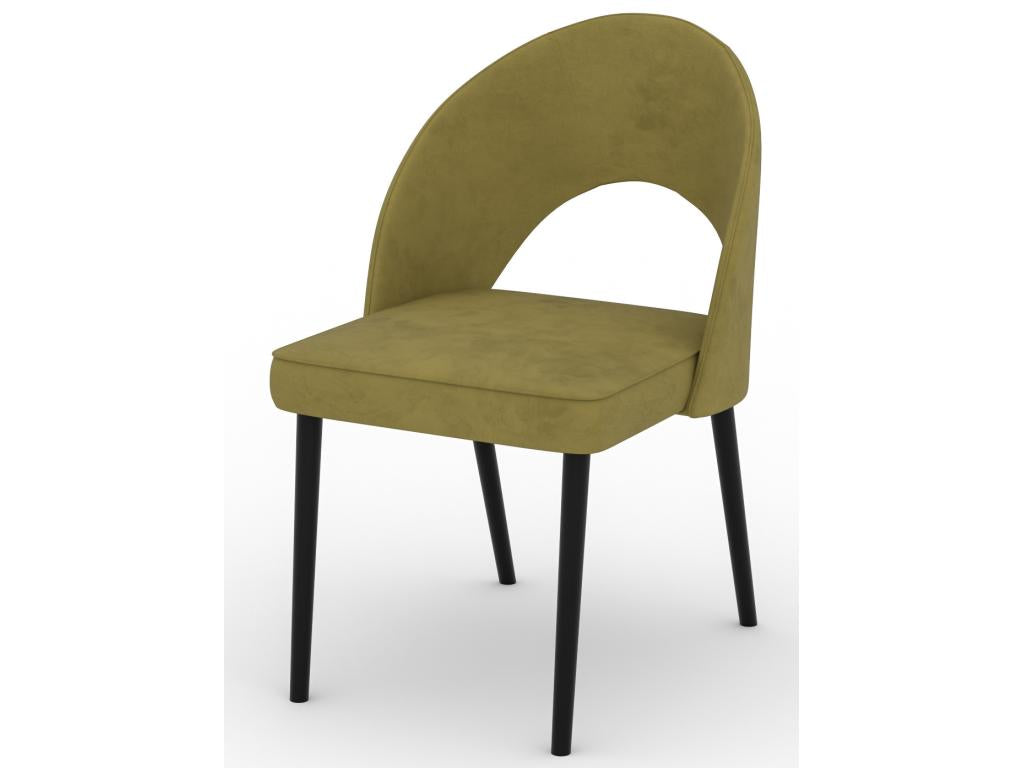 Modern chair in black beech wood and choice of fabric Calmetop 27106 04655OFPC