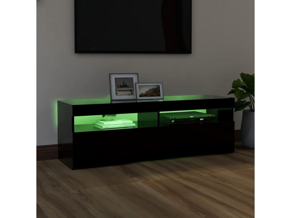 TV stand with Nidchicshopères LED lights, black, 120x35x40 cm, 34375TIUO