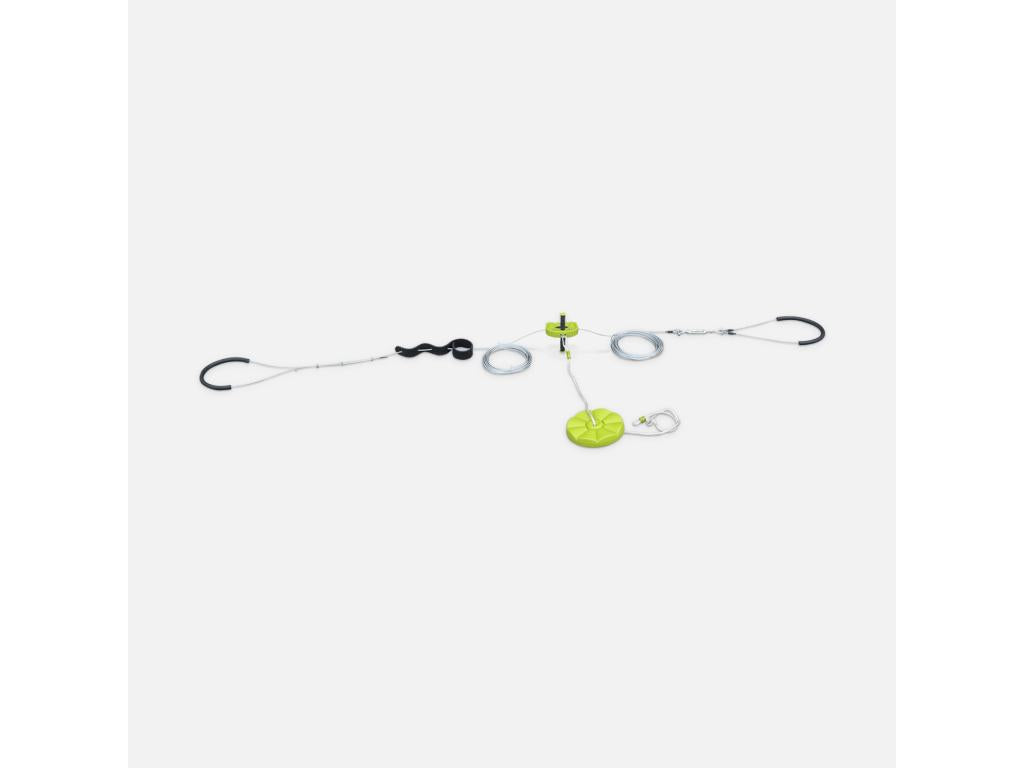 Calmetop - 30m Children's Zip Line with Disc Swing - Non-slip Handles - Shock Absorption System 75481BAYK